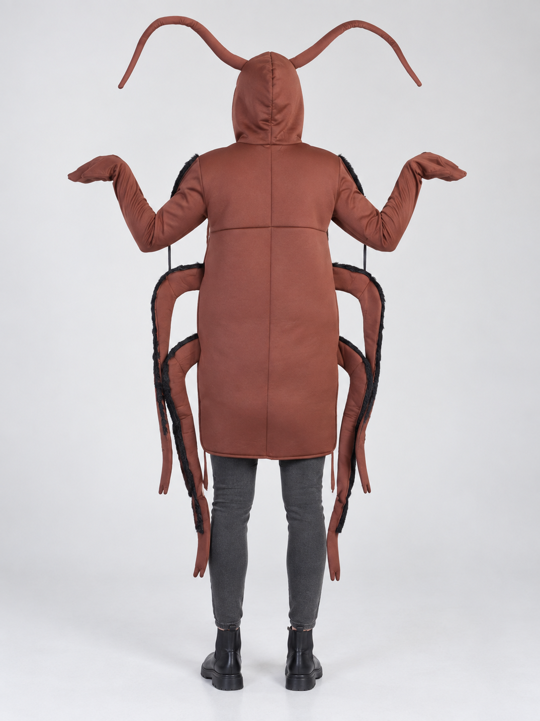 Brown Insect Costume with Hood back view