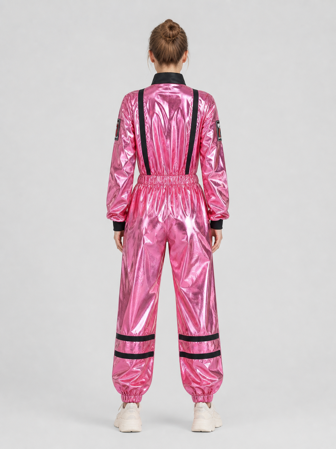 Pink NASA Jumpsuit for Cosplay and Halloween, M-XL back view