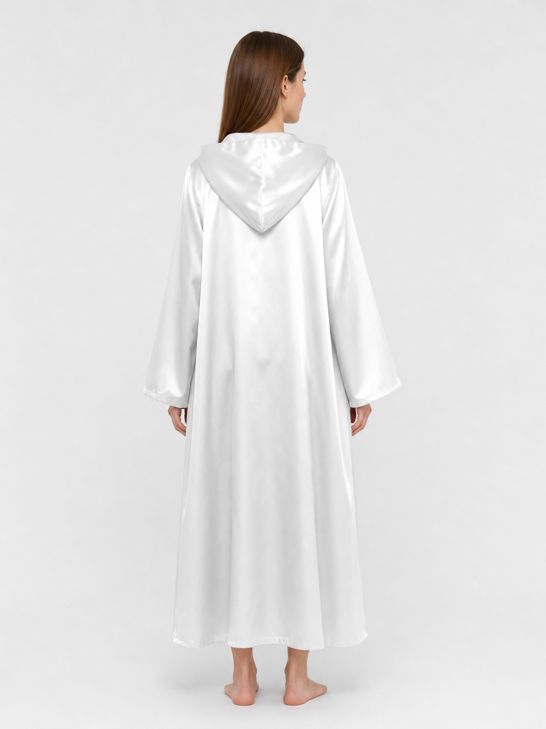 White hooded robe for Jedi cosplay