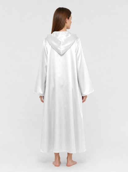 White hooded robe for Jedi cosplay