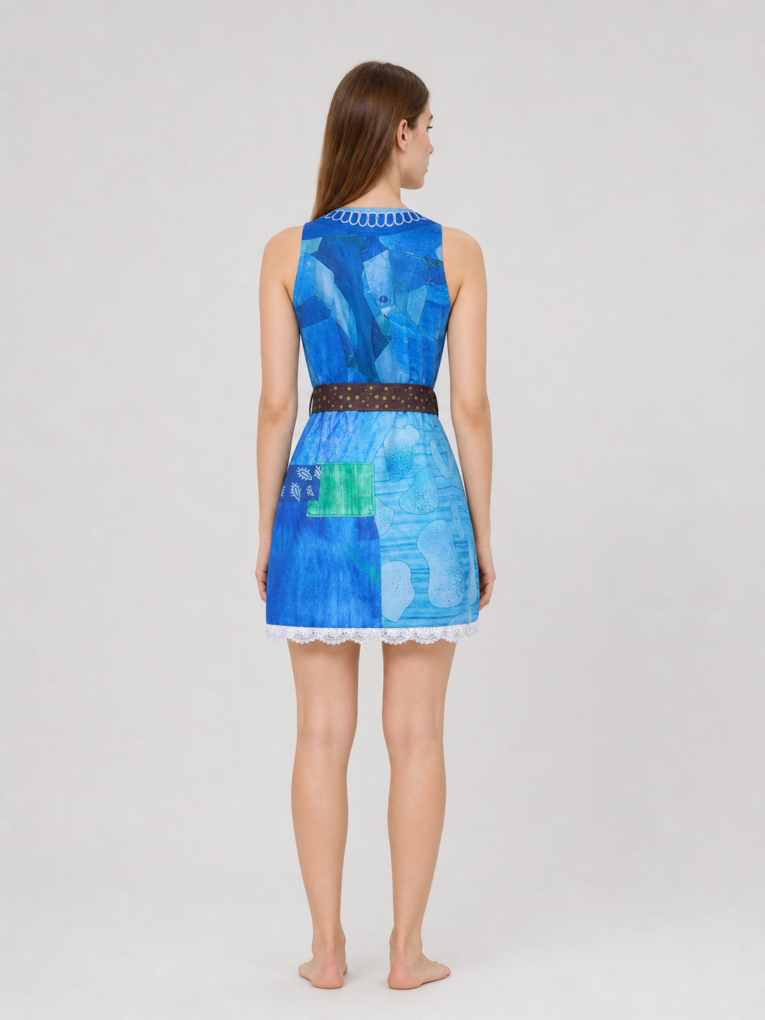 Cosplay Dress with V-Neck and Belt
