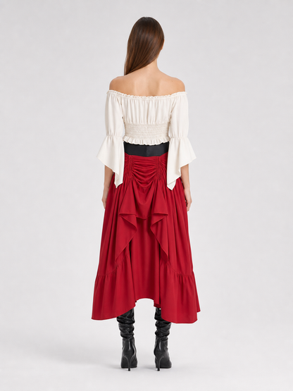 Pirate-style costume with corset