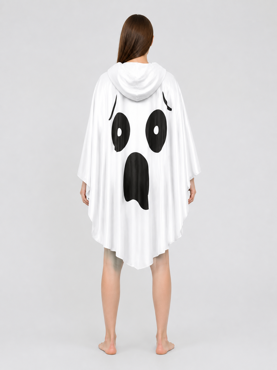 Ghost Costume with Hood and Wide Sleeves back view 3