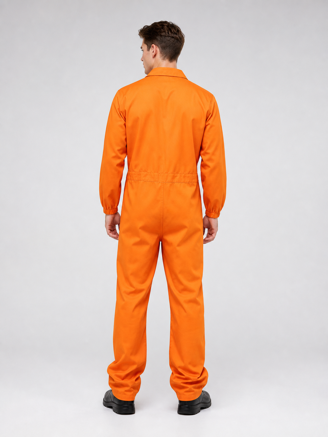 Orange long-sleeve jumpsuit with chest patch product view 25
