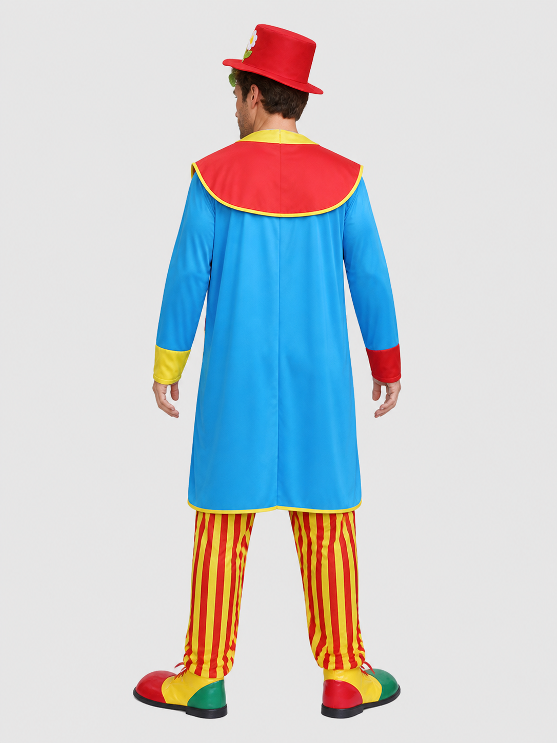 Clown Costume, Circus Stage Set with Hat back view
