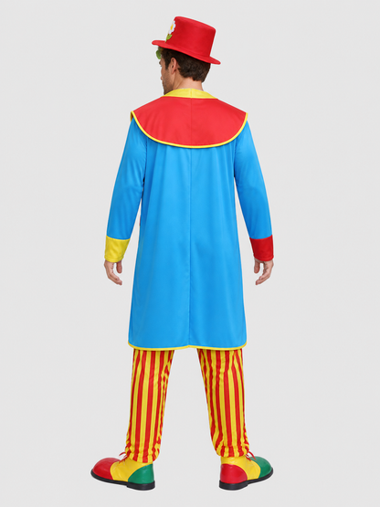 Clown Costume, Circus Stage Set with Hat back view