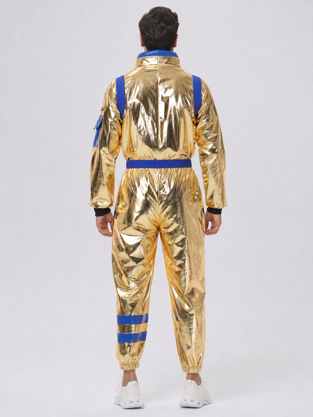 Gold-and-Blue Astronaut Costume Jumpsuit