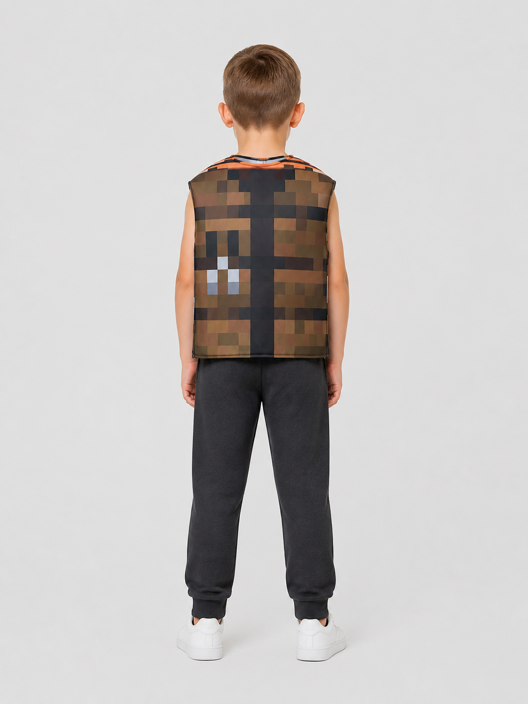 Children’s Minecraft Costume Vest with Pixel Pattern