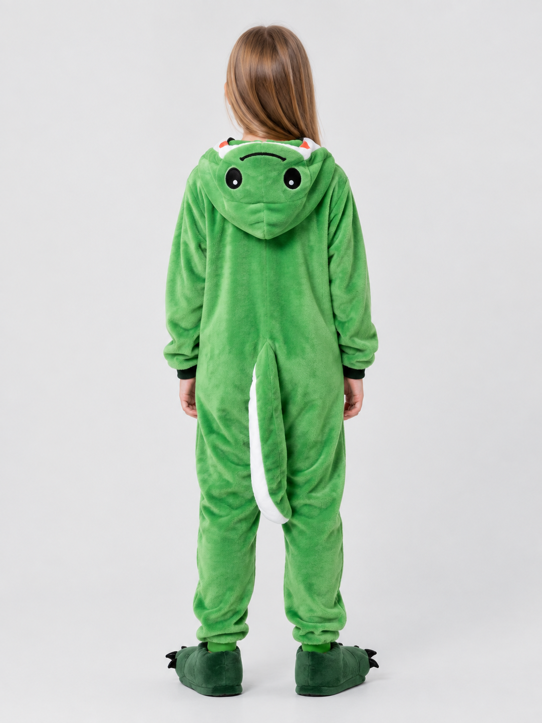 Green Dinosaur Hooded Pajama Jumpsuit