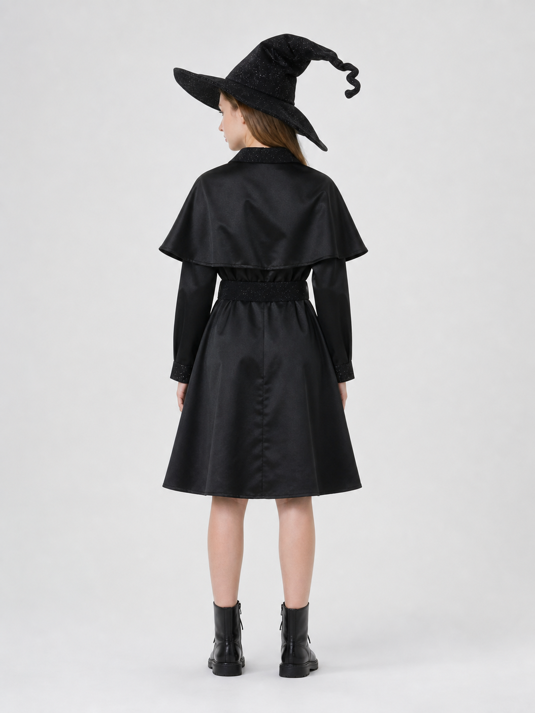 Witch Costume with Hat and Cape back view