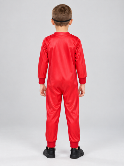 Kids' Superhero Costume Red with Mask