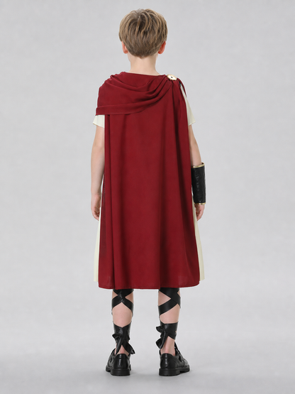 Retro Palace-Style Costume with Dress and Cape
