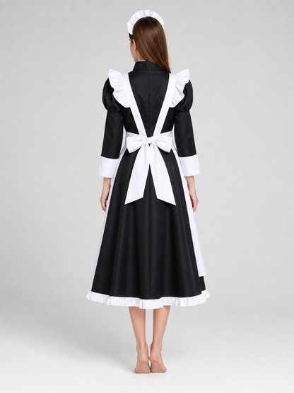 Cosplay Costume: Black-and-White Dress with Apron
