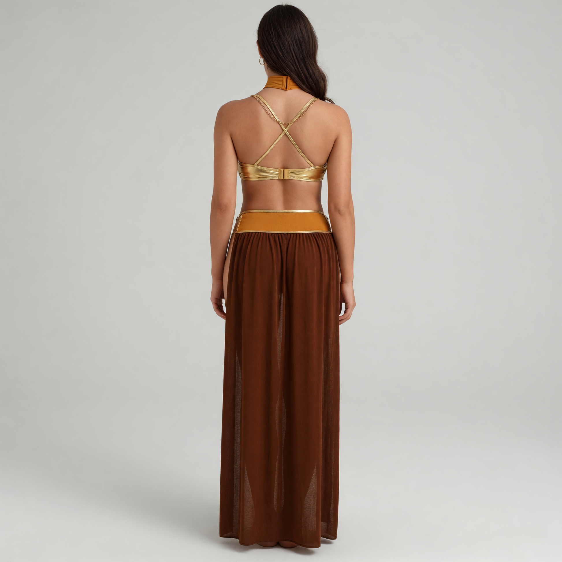 Two-Piece Stage Costume with Gold Chains