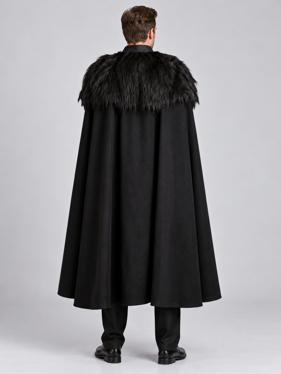 Vampire Costume: Cape with Fur Collar, Vest, Scarf