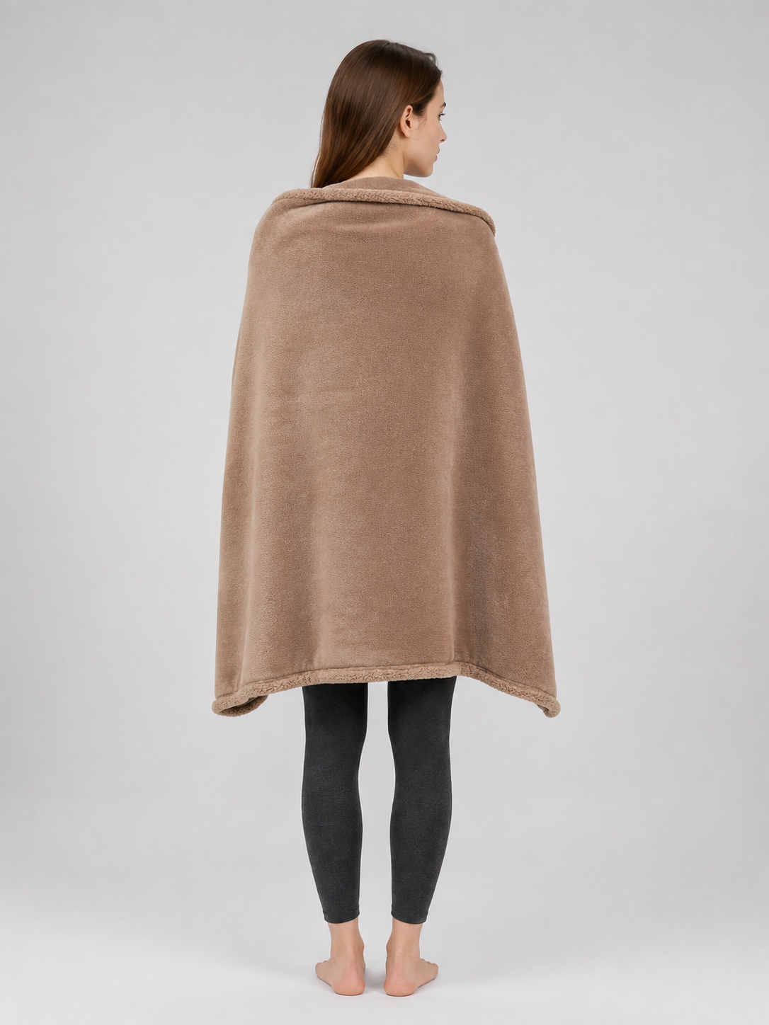 Water-Resistant Pet Blanket, Brown back view