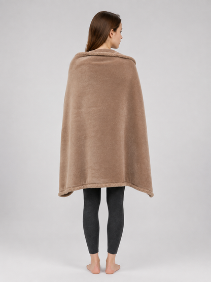Water-Resistant Pet Blanket, Brown back view