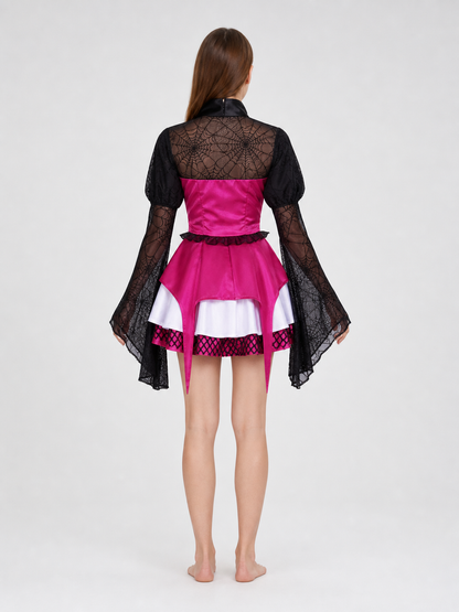 Gothic Draculaura Cosplay Dress with Corset Bodice