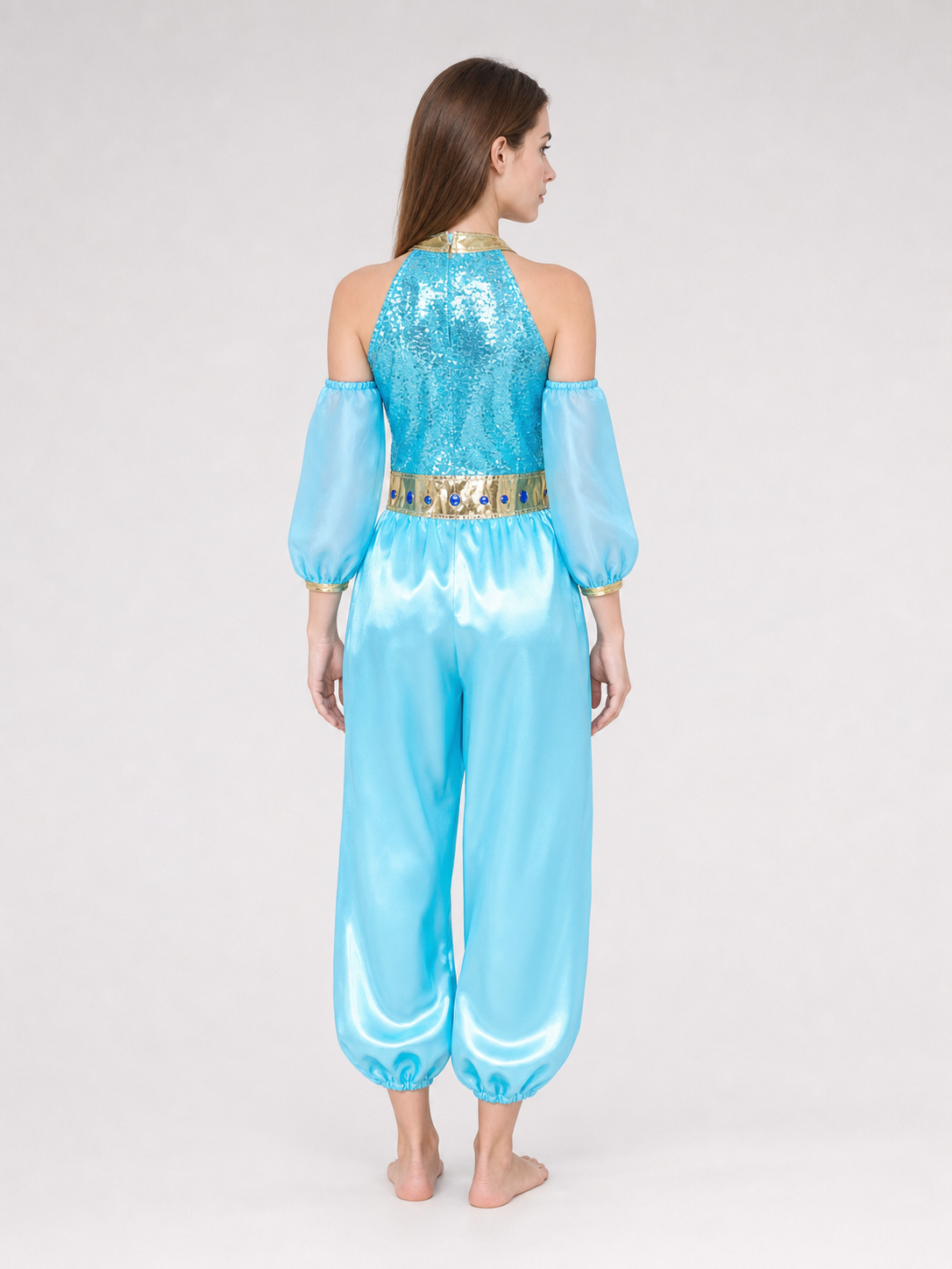 Arabic-Style Princess Costume with Veil back view