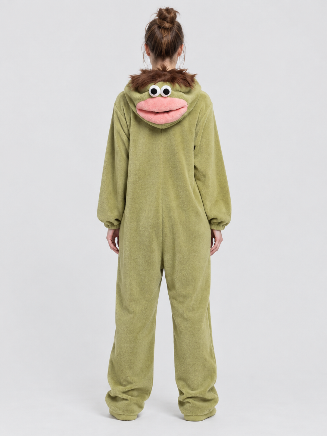 Insulated Hooded Pajama Jumpsuit with Animal Face