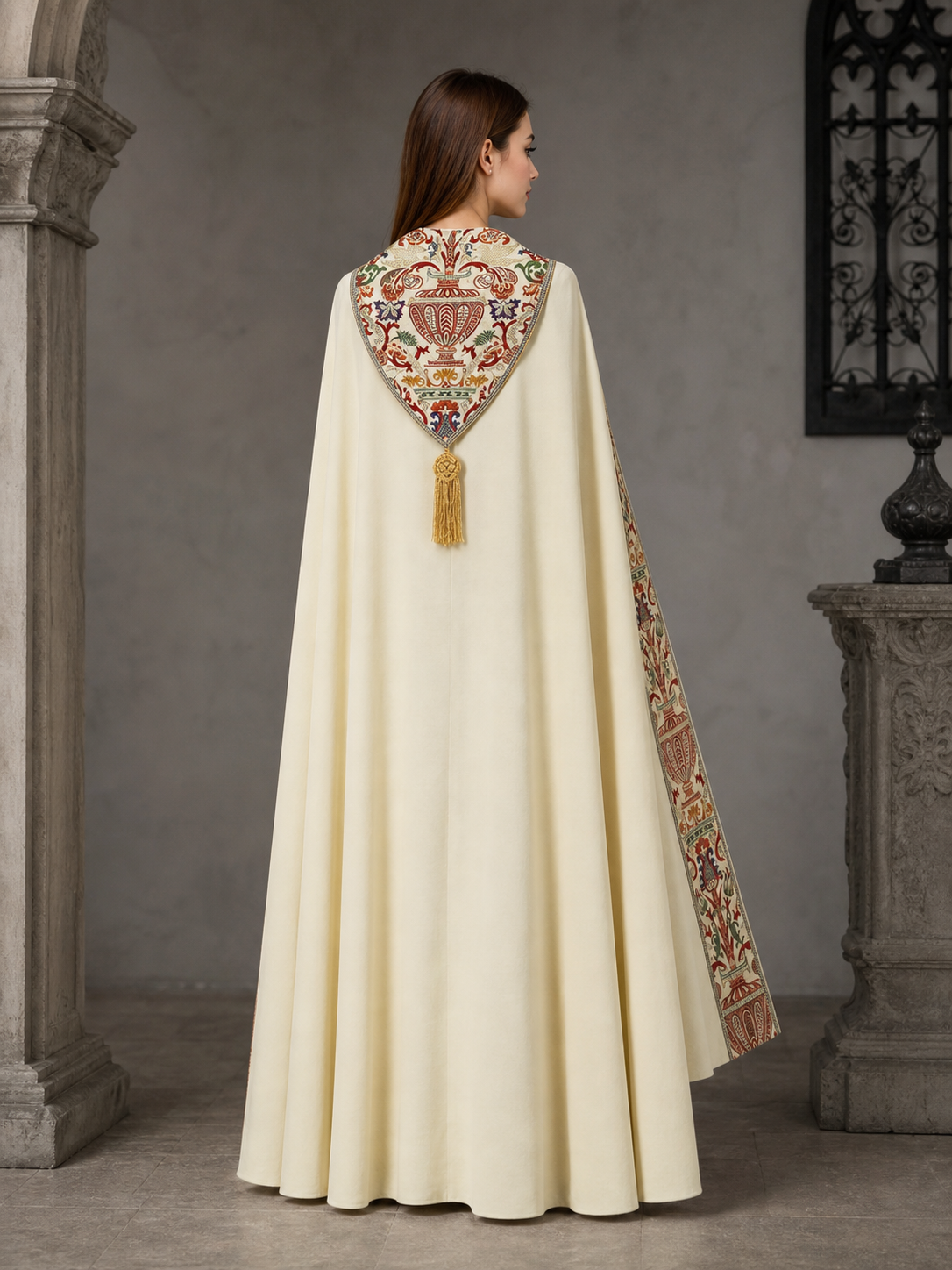 Medieval Fringed Cape for Cosplay