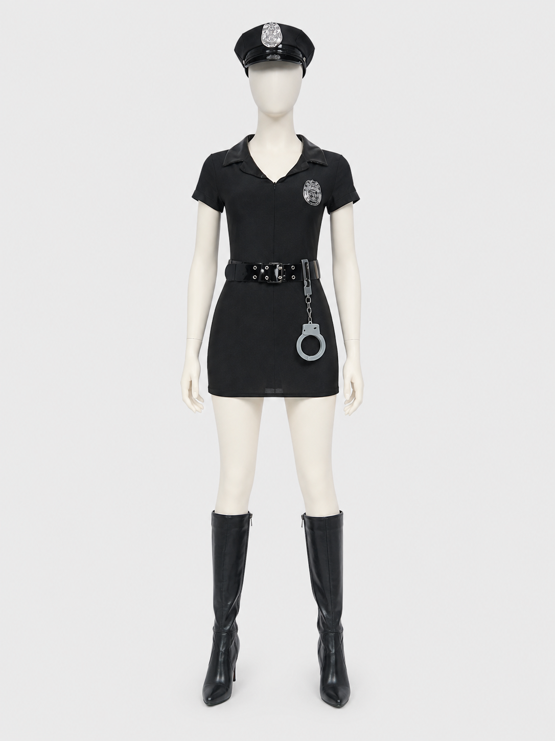Police Costume for Role-Playing, S-3XL back view