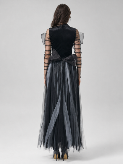 Long Gothic Dress for Halloween and Cosplay