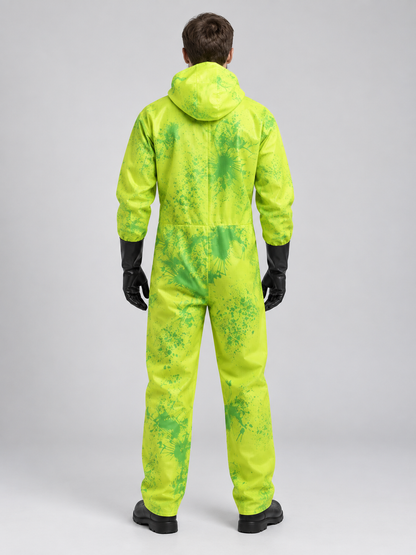 Halloween Costume Green Jumpsuit with Mask