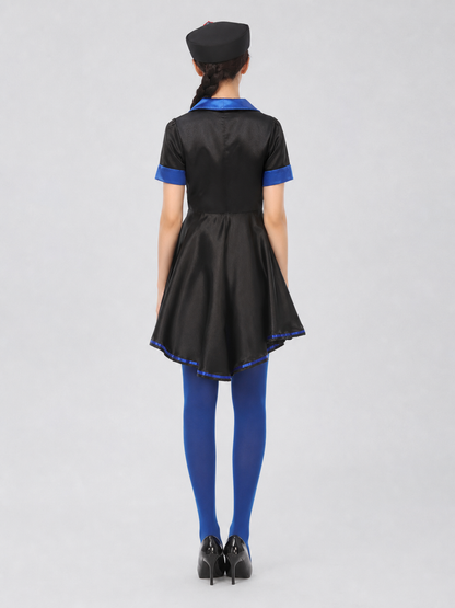 Black and Blue Stage Cosplay Dress
