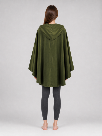 Green Costume Cloak with a Large Hood