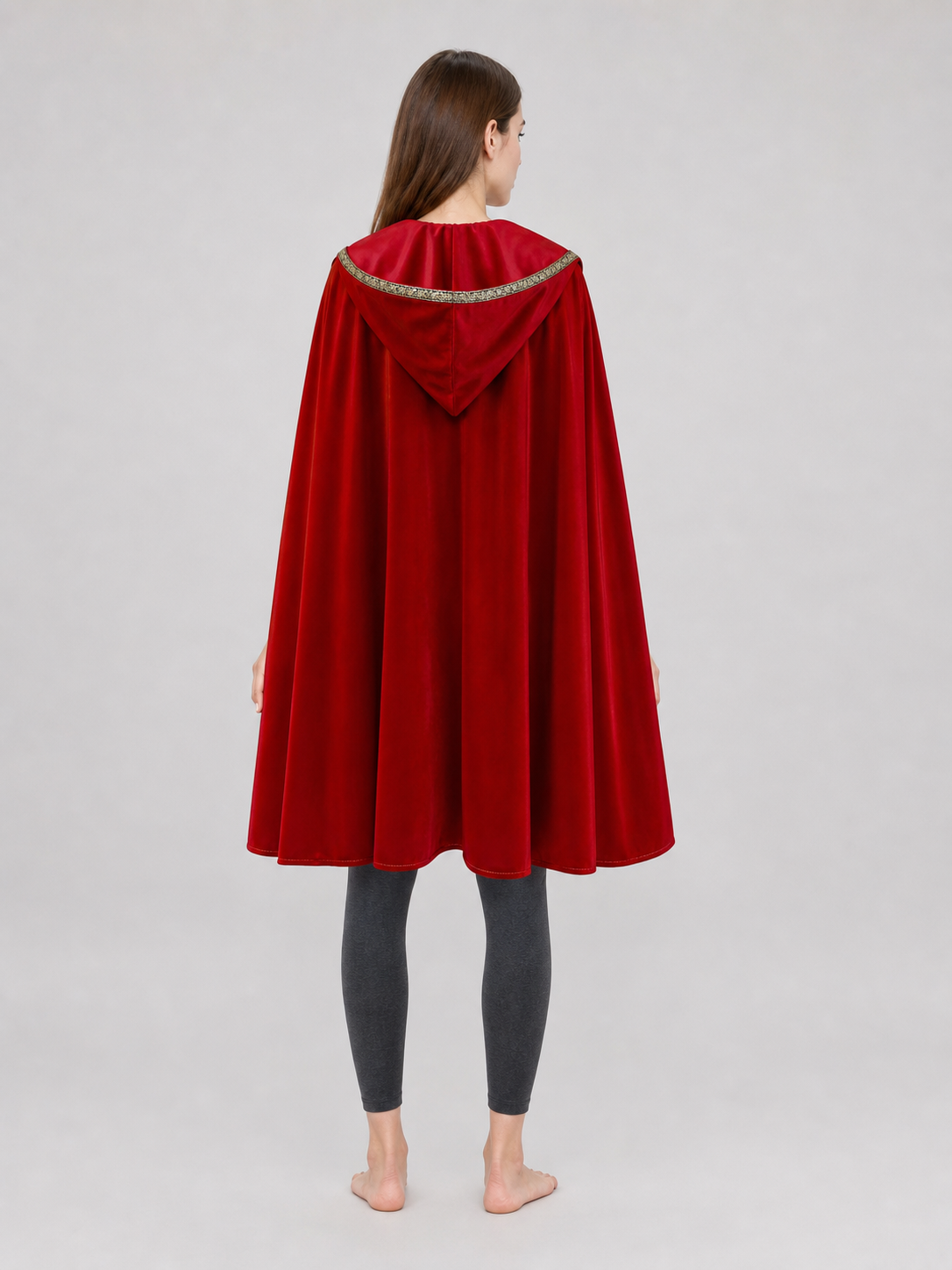 Red Hooded Carnival Cloak for Cosplay
