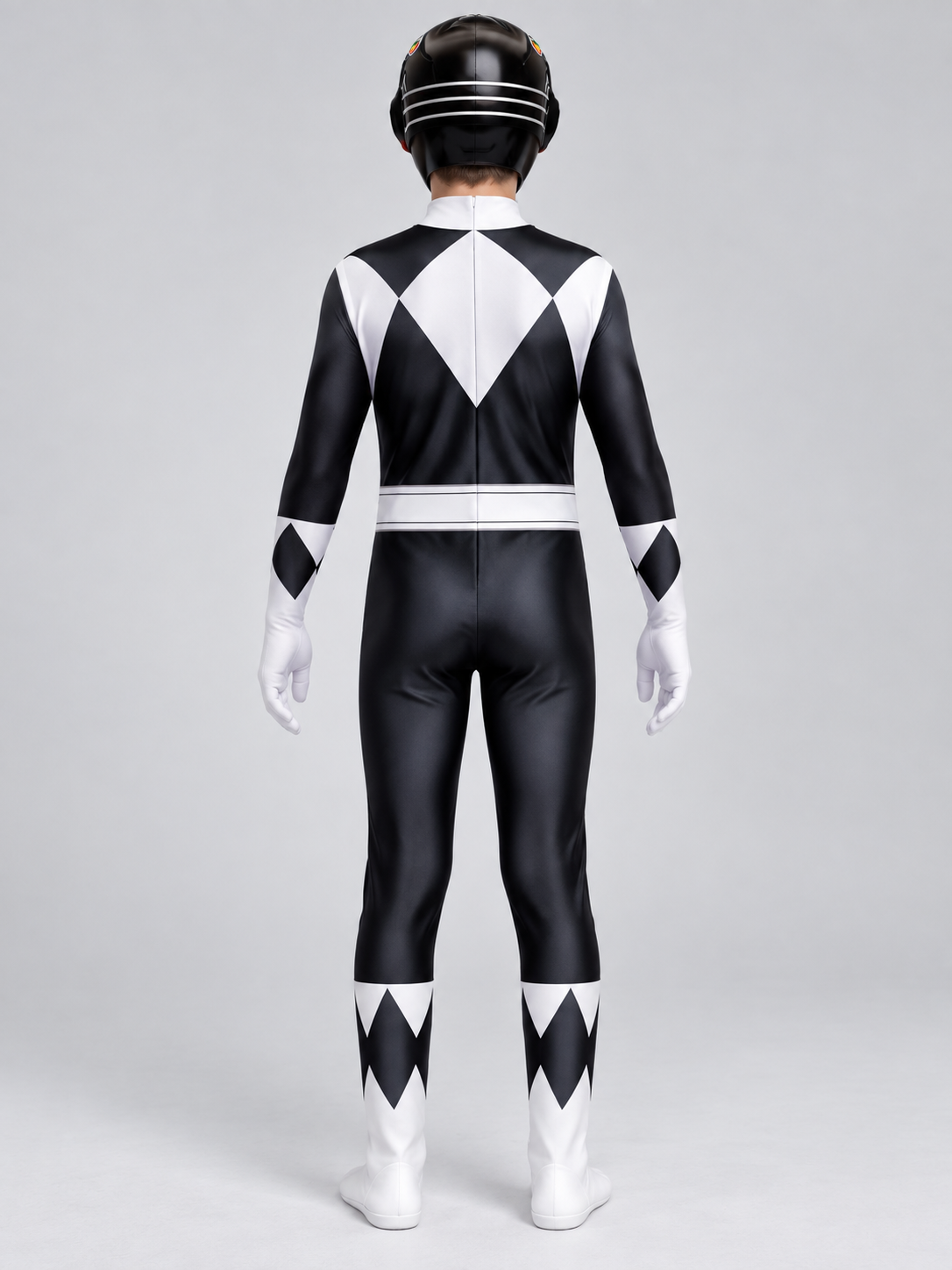 Cosplay Costume: Black Jumpsuit with White Belt