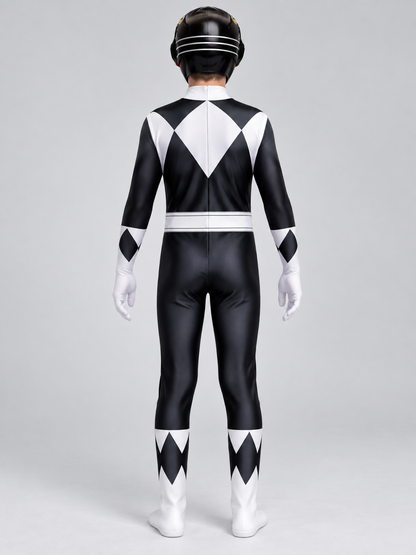 Cosplay Costume: Black Jumpsuit with White Belt
