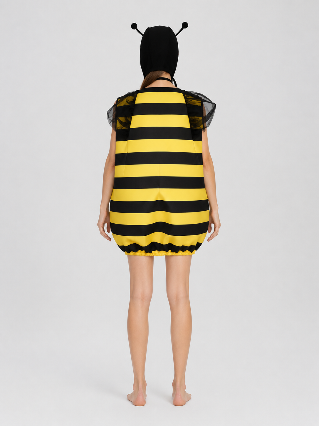 Bulky Bee Costume for Cosplay, Yellow and Black back view