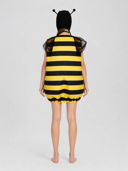 Bulky Bee Costume for Cosplay, Yellow and Black back view