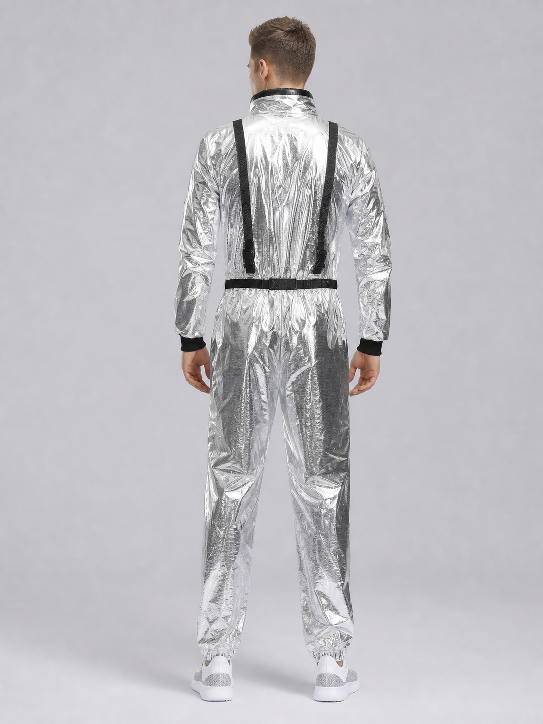 Astronaut Costume, Silver Cosplay Jumpsuit