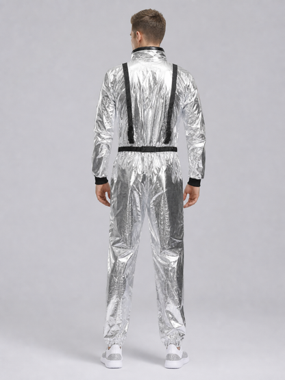 Astronaut Costume, Silver Cosplay Jumpsuit