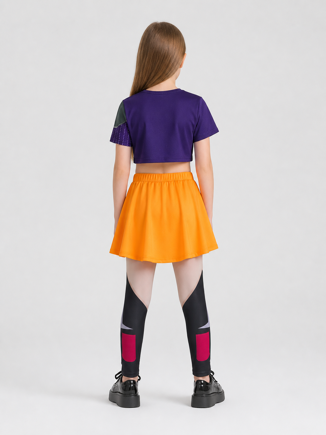 Cosplay Costume Set with Top and Skirt back view