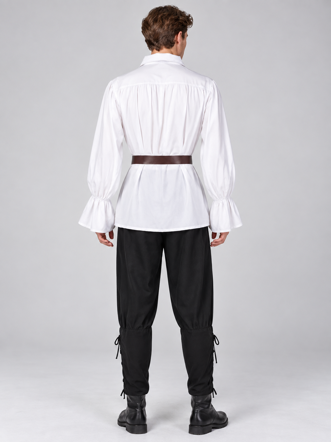 Medieval-Style Costume: White Shirt, Pants, Belt