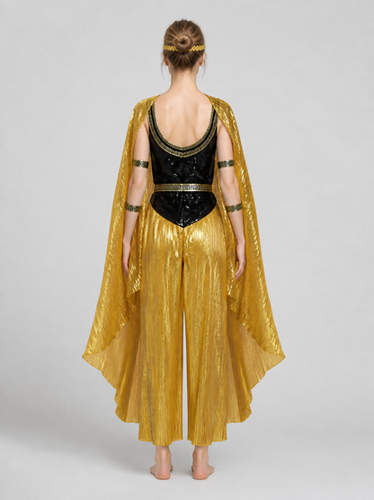 Cleopatra Costume in an Ancient Egyptian Style back view