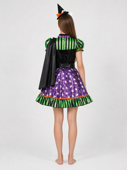 Clown Costume with Dress and Cape