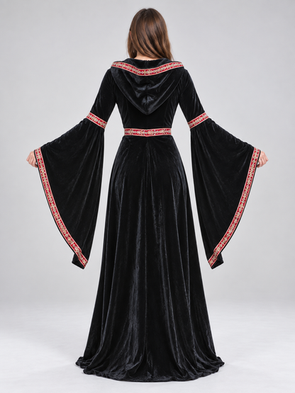 Carnival Costume: Black Hooded Dress
