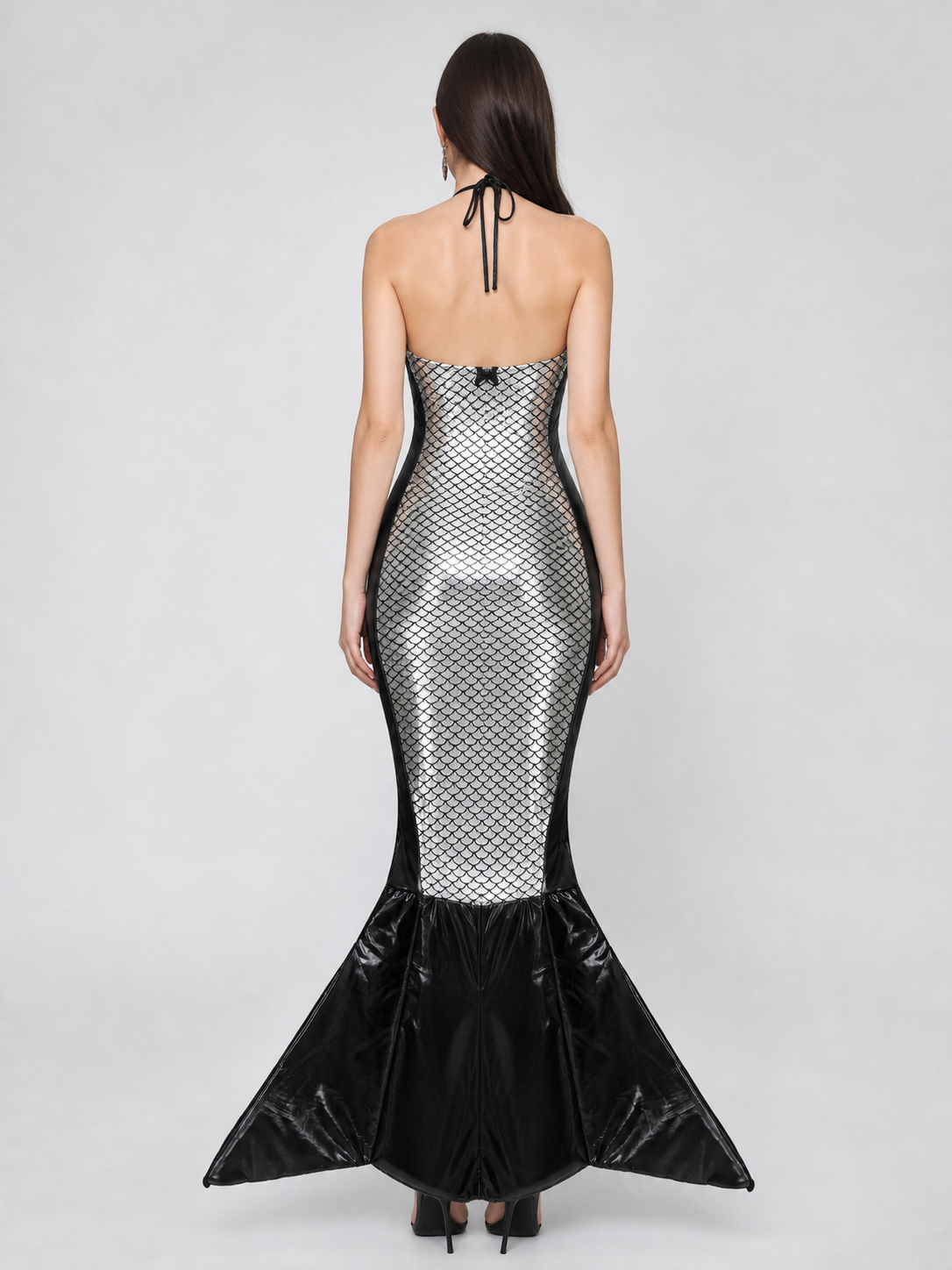 Mermaid Performance Costume with a Scales Pattern