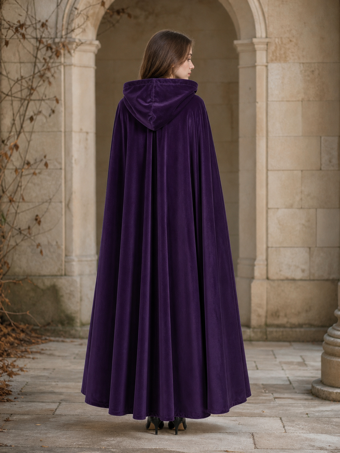Purple Carnival Cloak with Hood