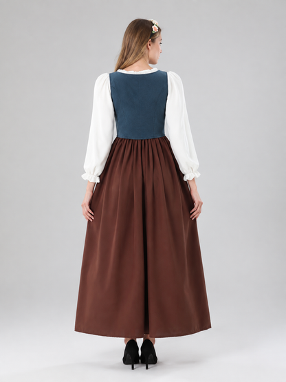 Bavarian-Style Carnival Dress Costume back view
