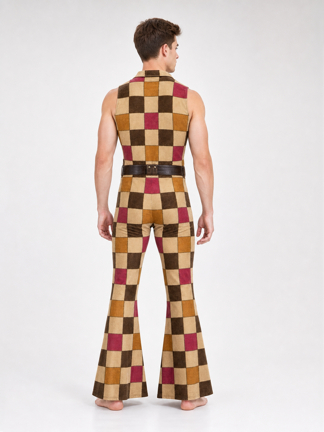 70s Disco-Style Flared Costume Jumpsuit