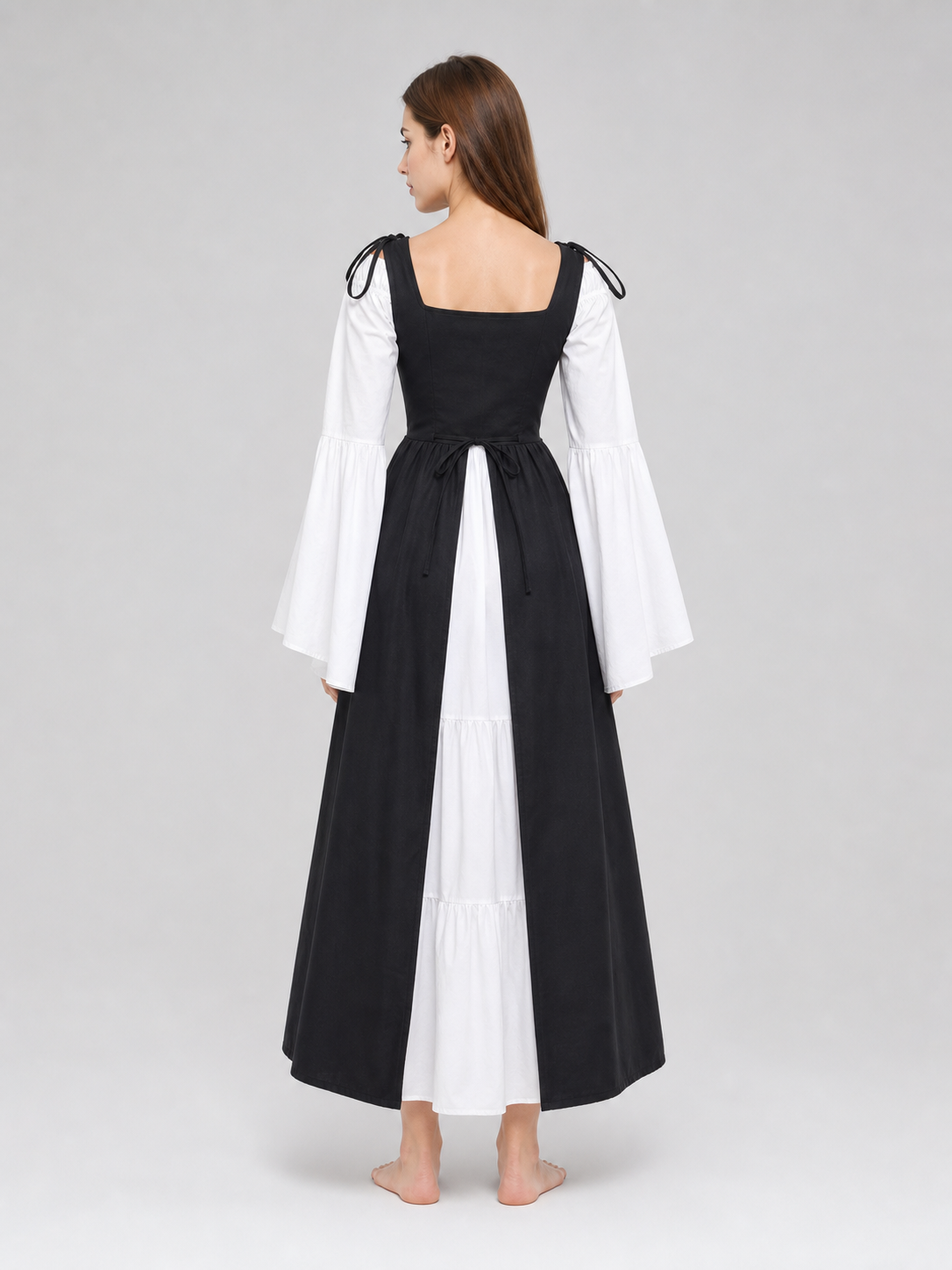 Gothic Medieval Dress with Corset Bodice