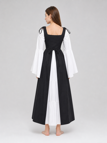Gothic Medieval Dress with Corset Bodice