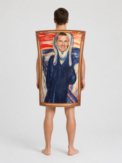 The Scream Cosplay Costume — Framed Painting, Adult back view