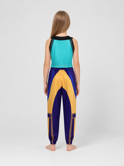 Zoe Cosplay Costume: Zip-Up Top and Pants back view